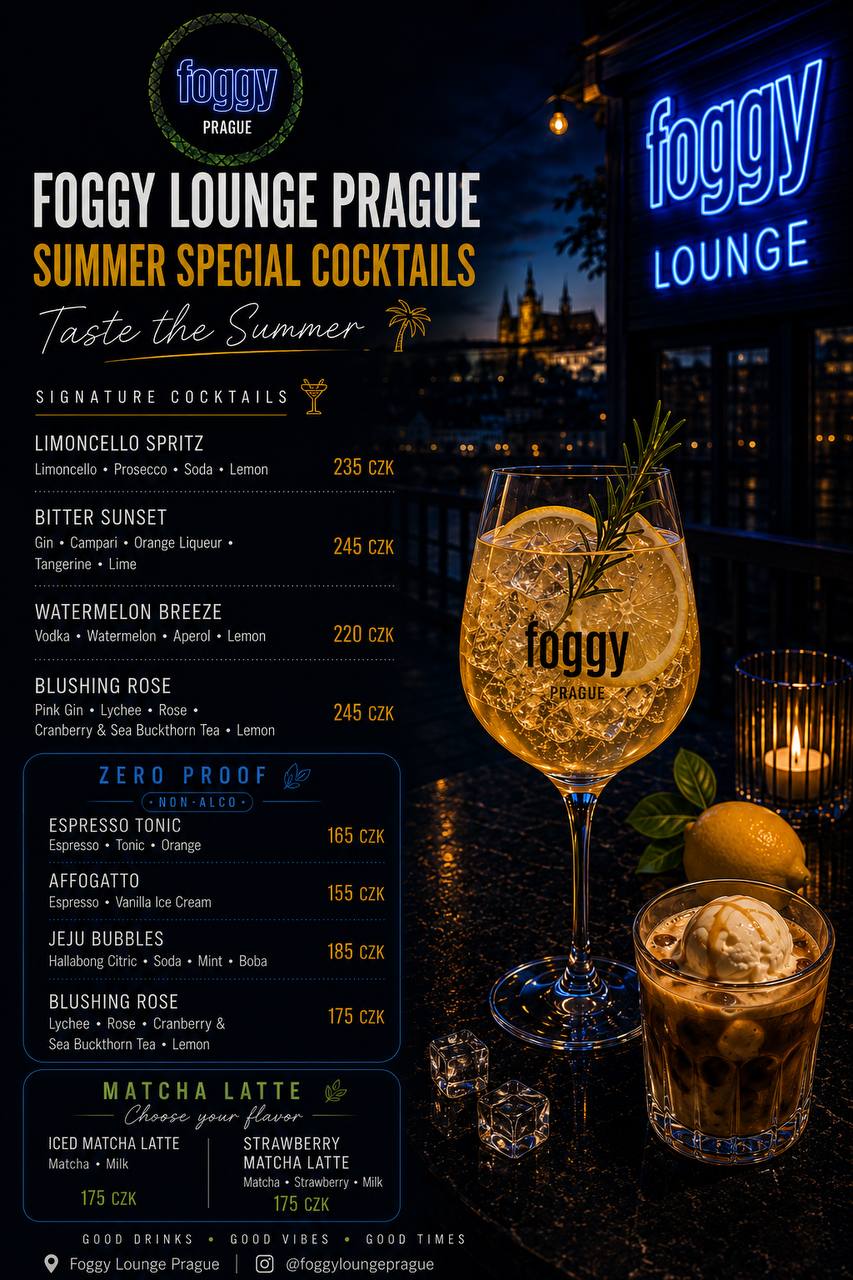 Summer Special Cocktails — Foggy Lounge Prague